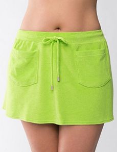 Terry swim cover up skirt by Cacique