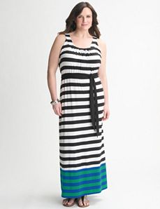 Striped Maxi Dress by Lane Bryant
