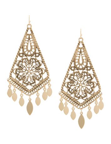 Lane Collection filigree chandelier earrings