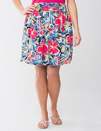 Full Figure Floral Flippy Skirt by Lane Bryant