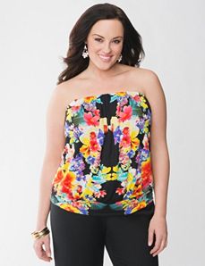 Floral tube top by Lane Bryant