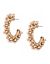 Lane Collection beaded half hoop earrings