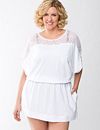 Crocheted back swim cover up