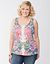 Floral & stripe high-low tank by Lane Bryant