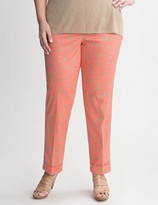 Floral Cuffed Ankle Pants