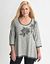 Full Figure Embellished Floral Top