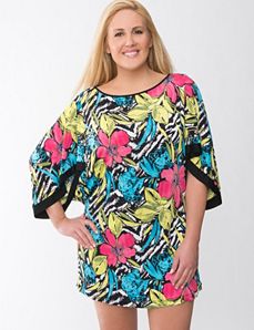 Floral kimono swim cover up by Cacique