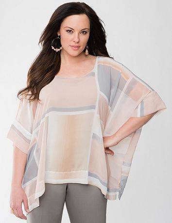 Geo print square top by Lane Bryant