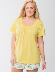 Scoop neck sleep tee by Cacique