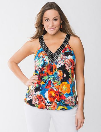 Embellished floral tank by Lane Bryant