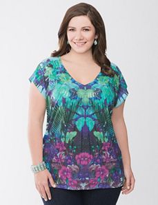 Sequin floral tee