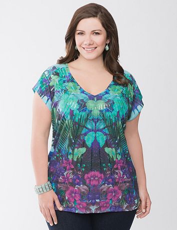 Sequin floral tee