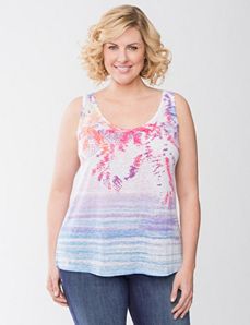 Embellished burnout tank by Lane Bryant
