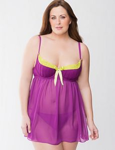 Pleated cup babydoll