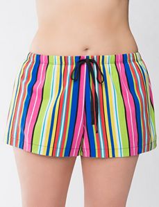 Striped knit sleep short by Cacique