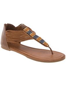 Wide Width Beaded Gladiator Sandal by Lane Bryant