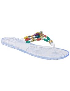Wide Width Beaded Jelly Flip Flop