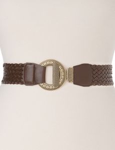 Ring buckle woven belt