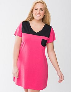 Colorblock sleep shirt by Cacique