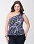 Animal print one shoulder top by Lane Bryant