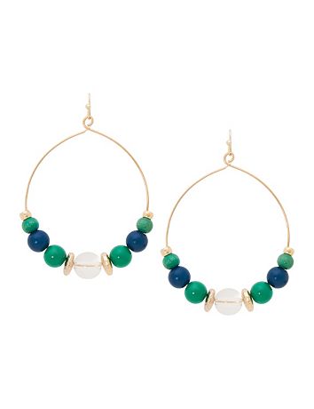 Beaded hoop earrings by Lane Bryant