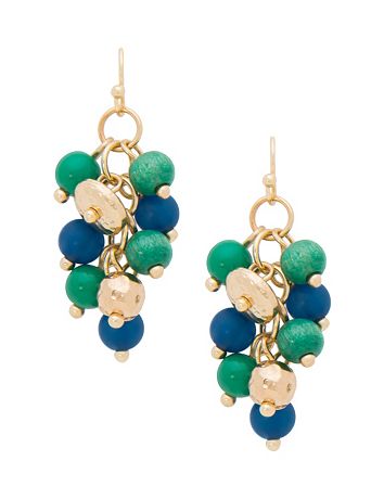 Beaded cluster earrings by Lane Bryant