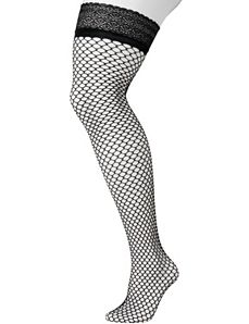 Fishnet Thigh High Pantyhose by Lane Bryant