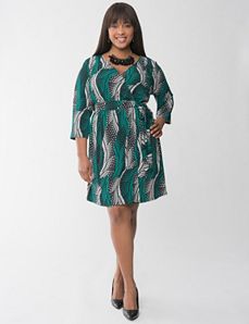 Printed wrap dress