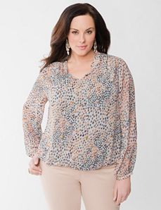 Embellished peasant Top by Lane Bryant