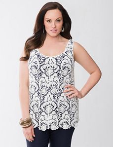 Lane Collection lace tank