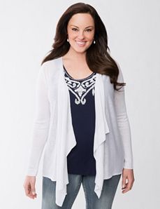 Lane Collection eyelet cardigan