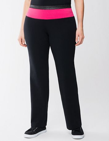 Full Figure Sparkle Waist Yoga Pant