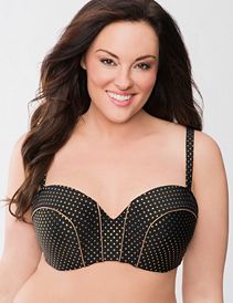 Shimmer dot balconette bikini top