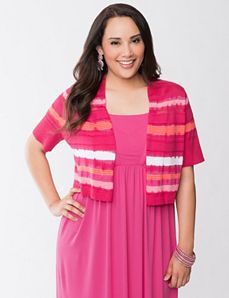 Tie dye striped shrug