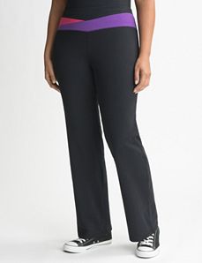Plus Size Colorblock Waist Yoga Pant