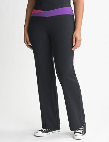 Plus Size Colorblock Waist Yoga Pant