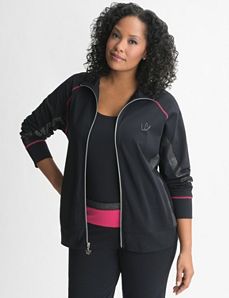Full Figure Sparkle Spliced Active Jacket