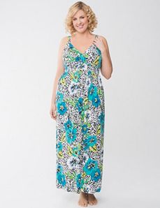 Tropical floral sleep maxi by Cacique
