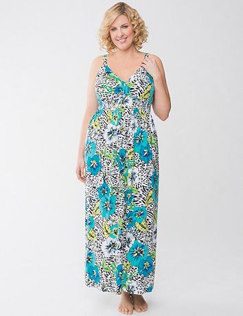 Tropical floral sleep maxi by Cacique