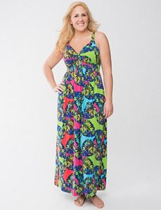 Leaf print sleep maxi by Cacique