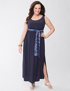 Lane Collection tie back maxi dress