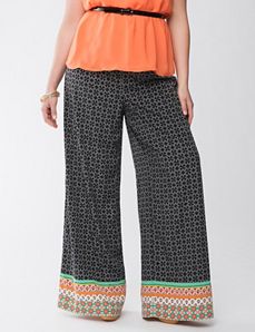 Lane Collection print palazzo pant
