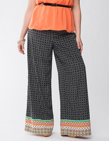 Lane Collection print palazzo pant