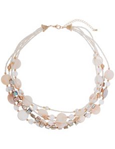5-row shell necklace by Lane Bryant
