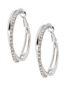 Crossed hoop earrings by Lane Bryant