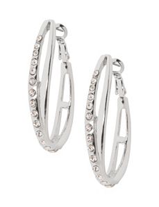 Crossed teardrop earrings by Lane Bryant