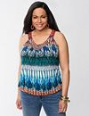 Embellished tribal print tank