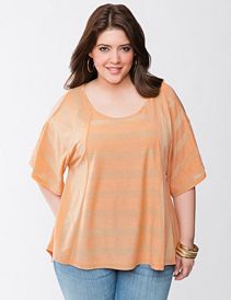 Striped cold shoulder top by Seven7