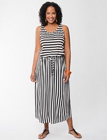 Mixed stripe maxi dress by Seven7