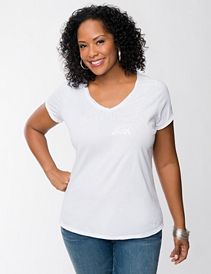 Sequin palm tee by Seven7